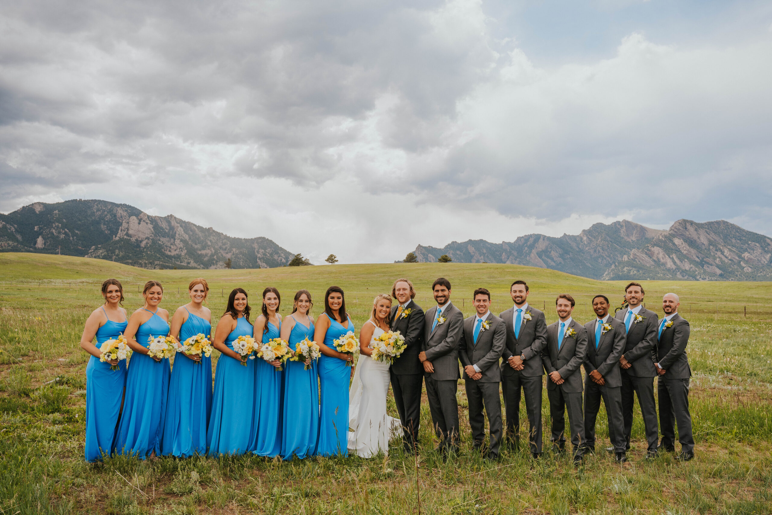 Bridal Party for Summer Boulder Colorado Wedding
