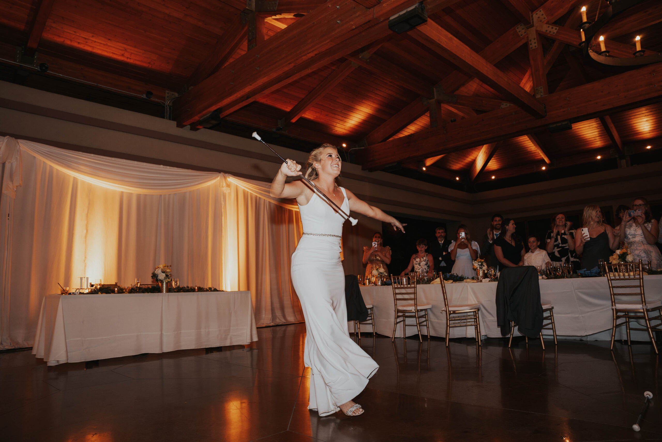 Bride Performace Batton Twirling At Wedding