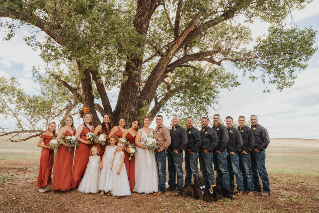 Colorado Ranch Wedding Bridal Party