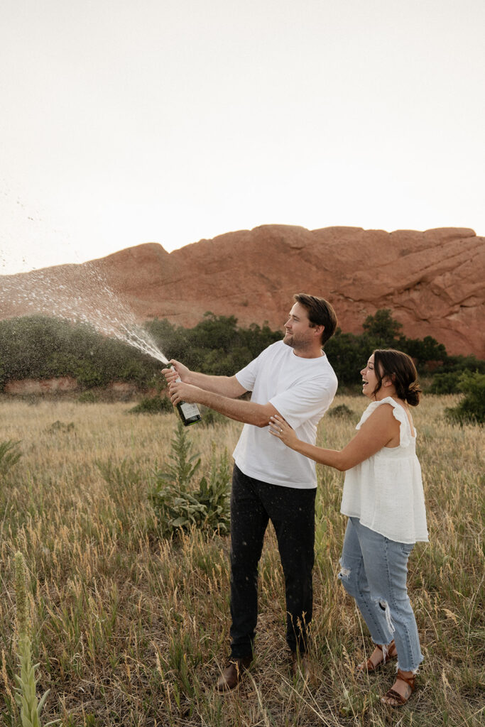 garden of the gods engagement photos