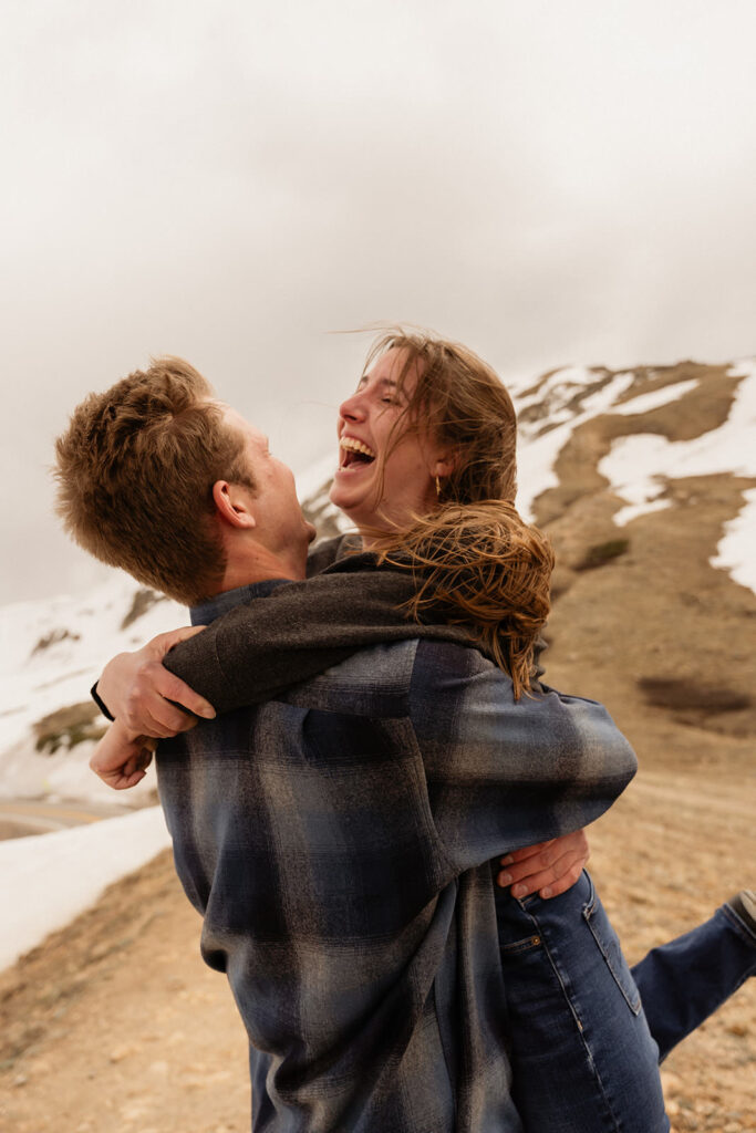 Loveland pass engagement photos