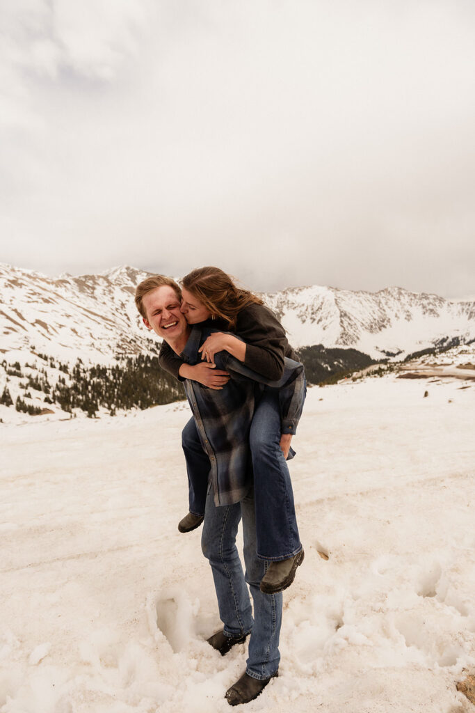 Loveland pass engagement photos