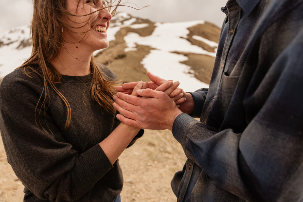 Loveland pass engagement photos