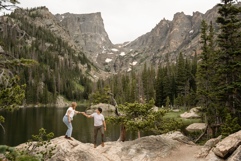 rocky mountain national park engagement photos