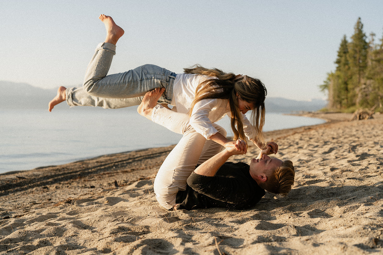 lake tahoe engagement photos