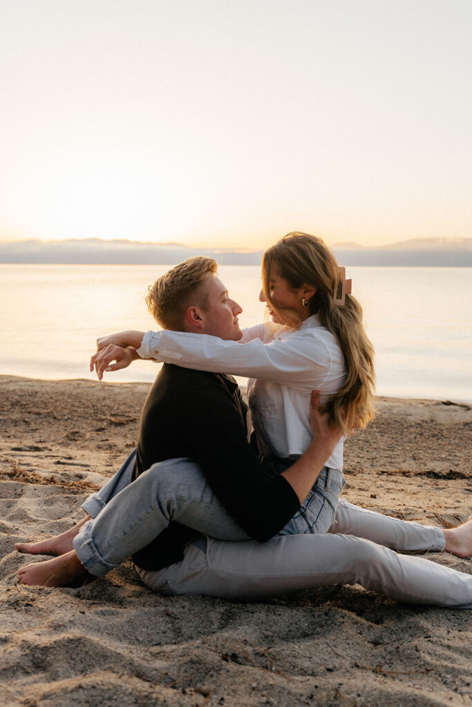 lake tahoe engagement photos