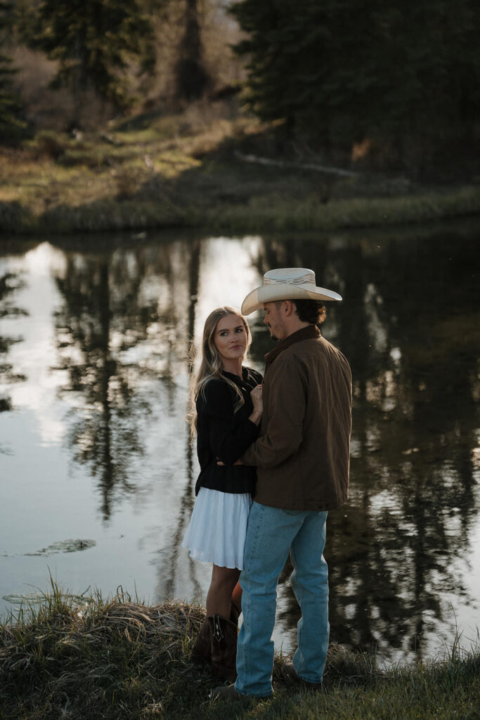 A western engagement session in jackson hole wyoming 