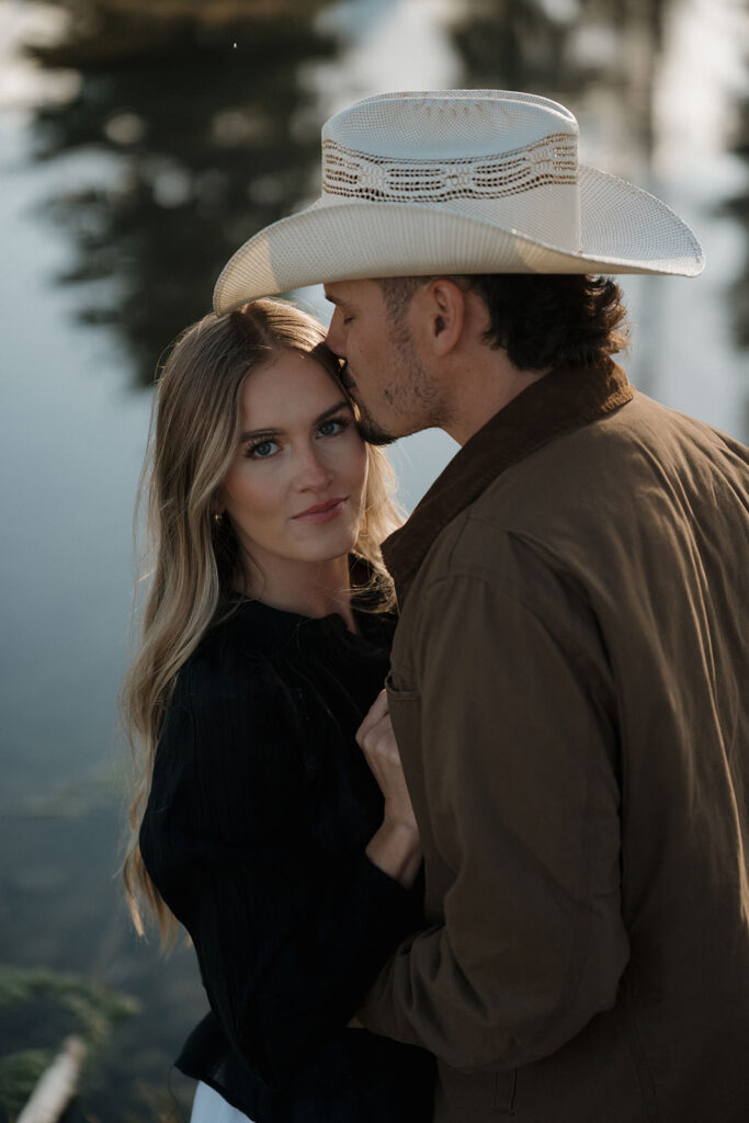 A western engagement session in jackson hole wyoming 