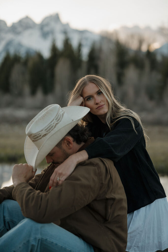 Grand teton engagement session with a jackson hole elopement photographer