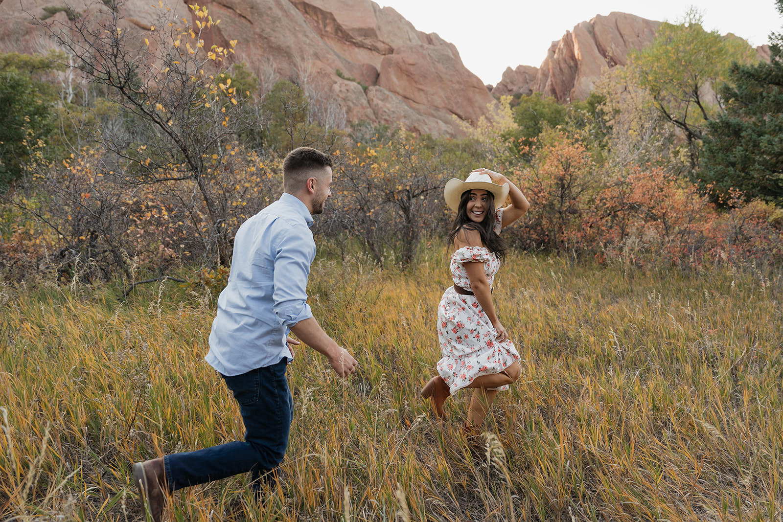 colorado western engagement photos