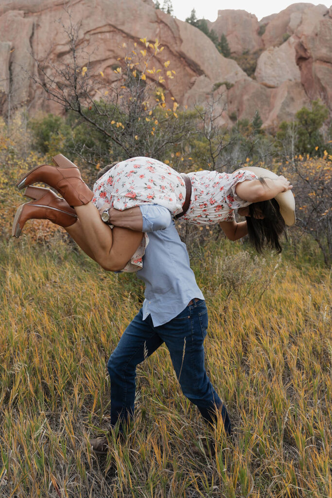 colorado western engagement photos