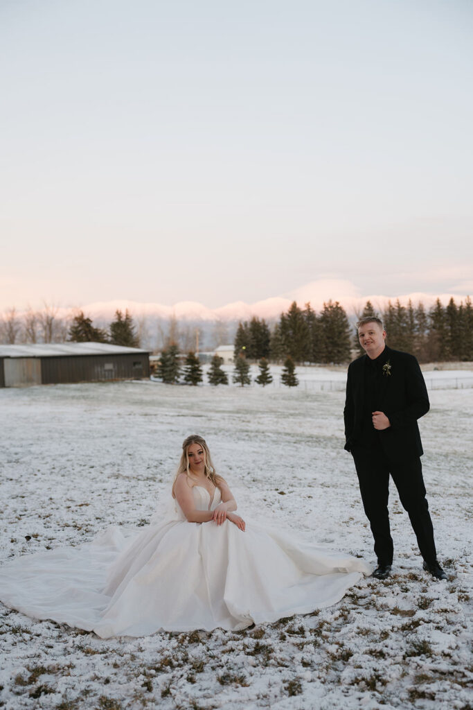 montana winter wedding