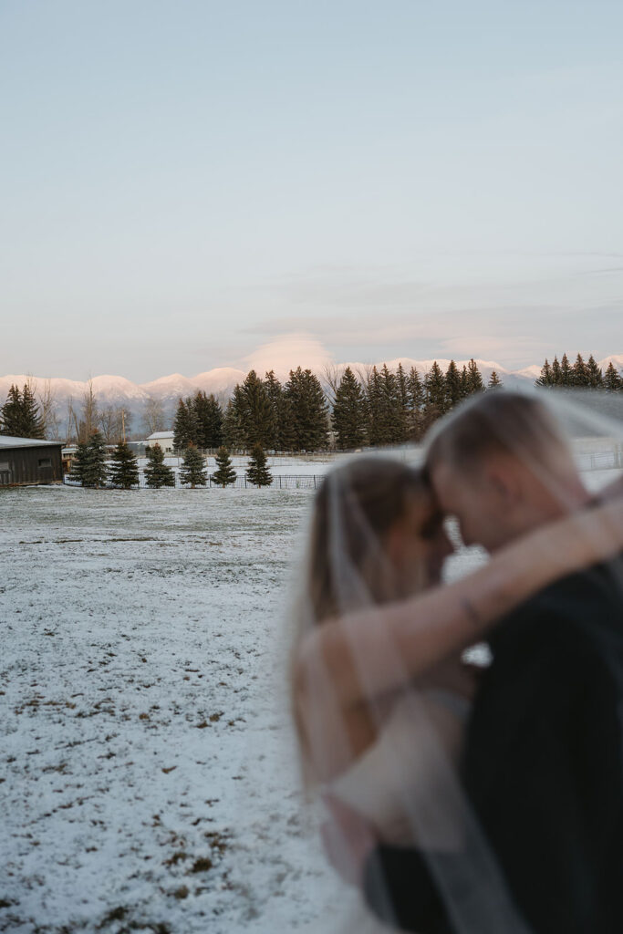 montana winter wedding