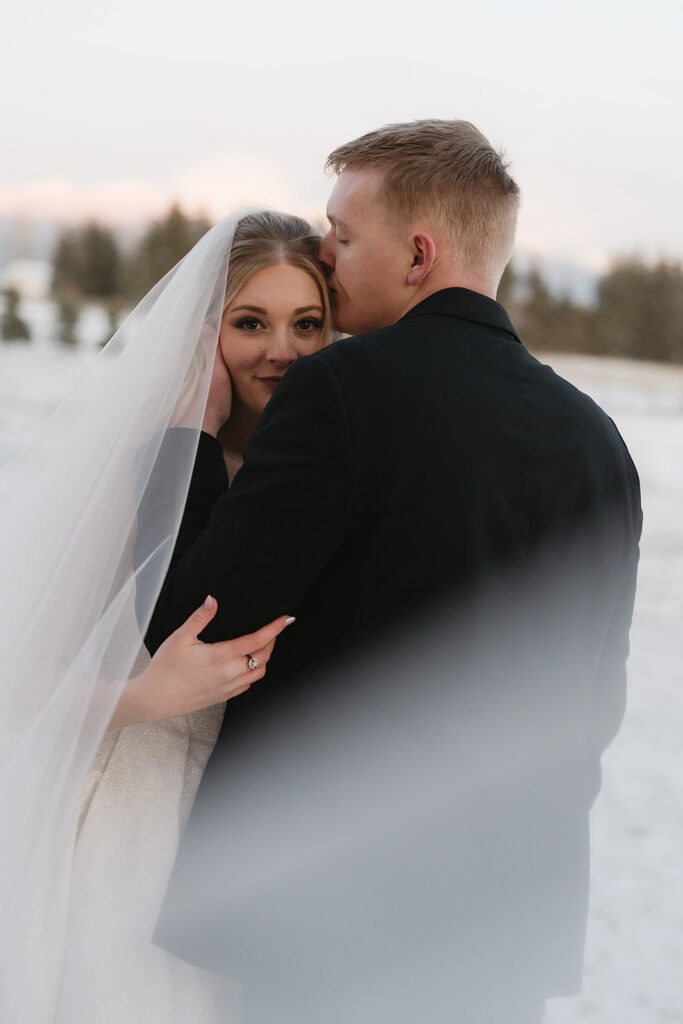 montana winter wedding