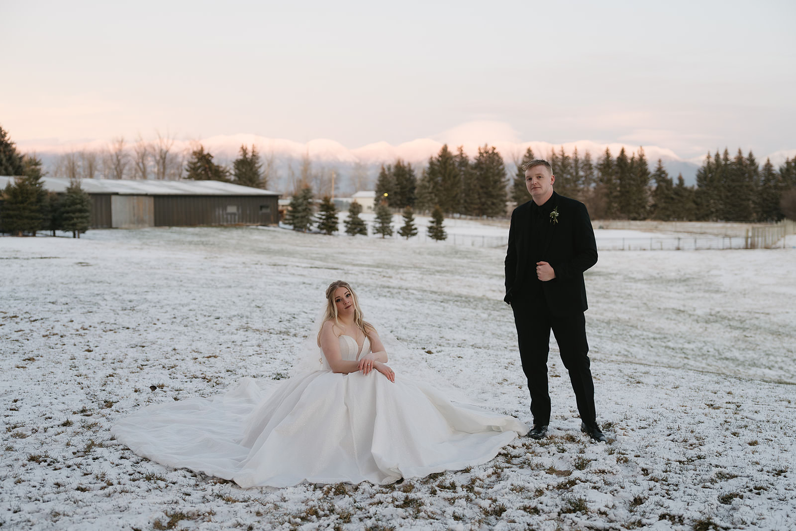 montana winter wedding